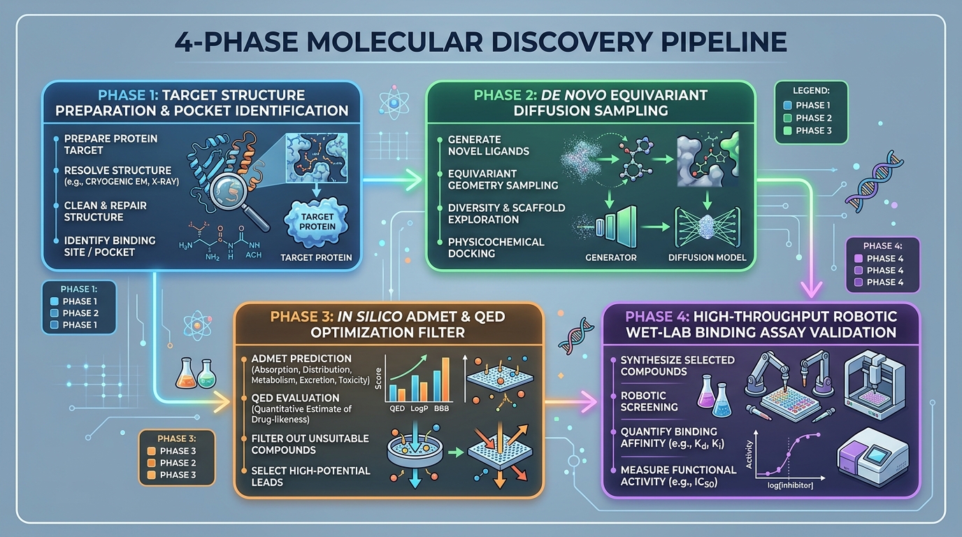 Generative AI in Modern Drug Discovery System Flowchart
