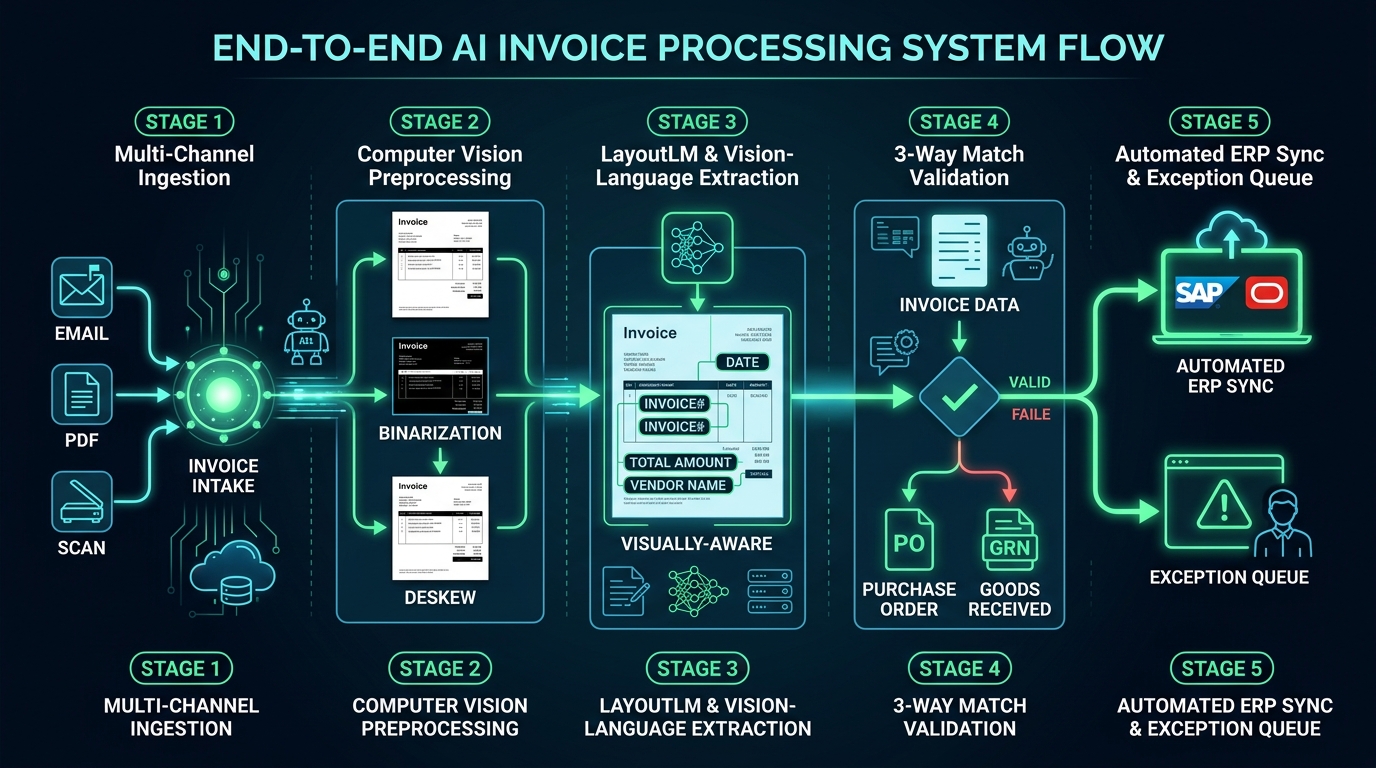 Automating Invoice Processing with OCR Pipelines System Flowchart