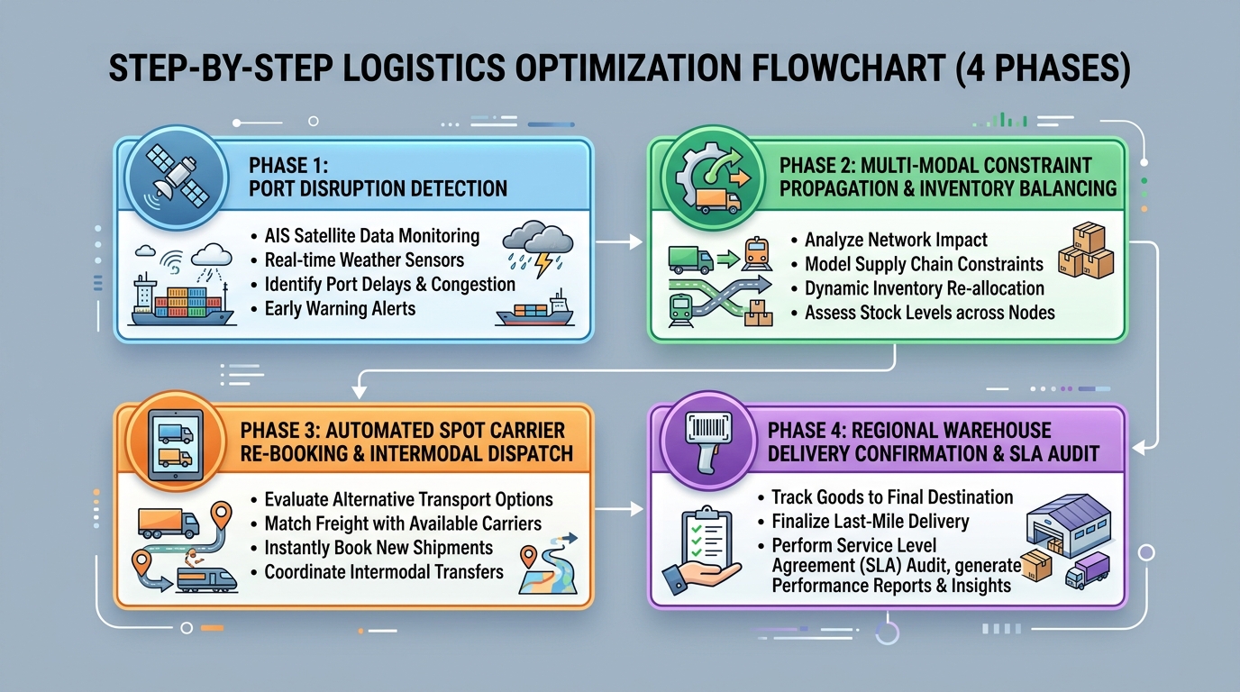 Transforming Logistics with Autonomous Supply Chain Agents System Flowchart