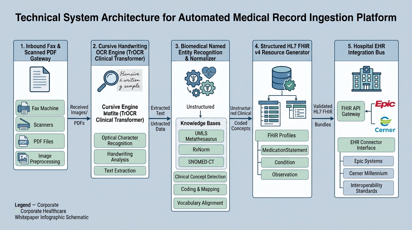 Automating Medical Record Ingestion via OCR and LLMs Architecture Blueprint